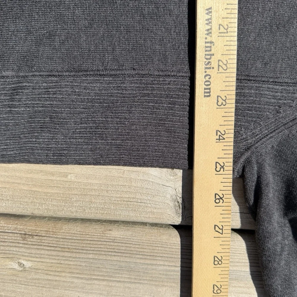 Tommy Bahama Mens Large V Neck Sweater 100% Cotton Charcoal Gray Pullover